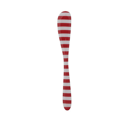 metal spreader enameled with red and white stripes