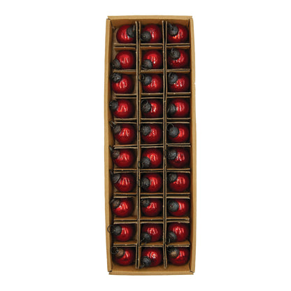 box set of 30 red ball glass ornaments