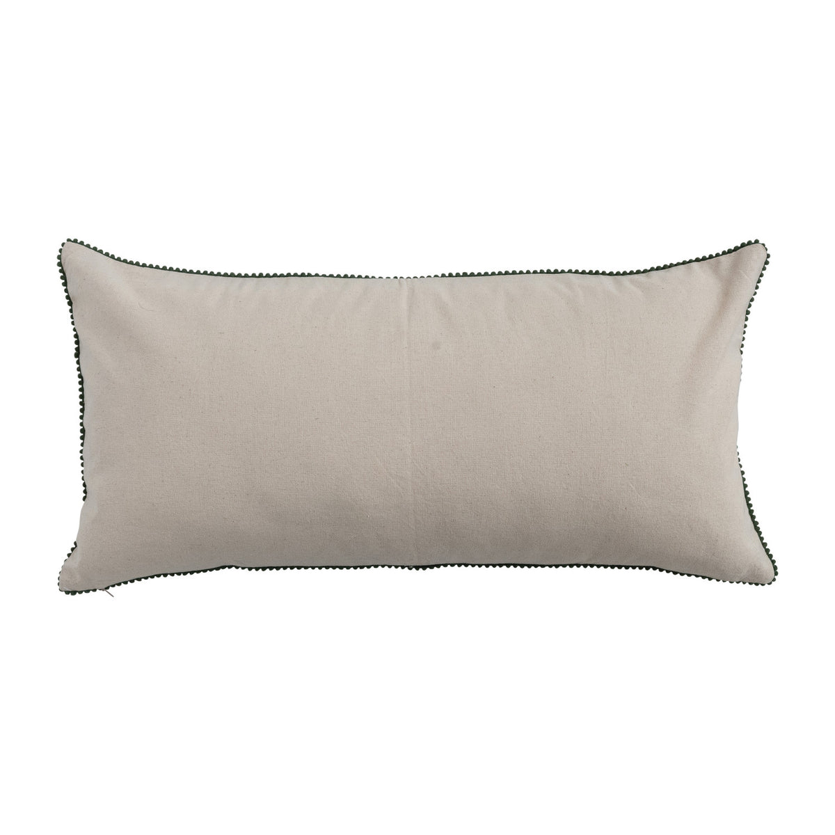 back view of pillow in a solid natural color
