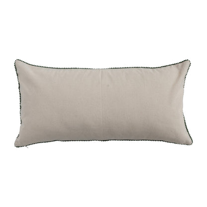 back view of pillow in a solid natural color