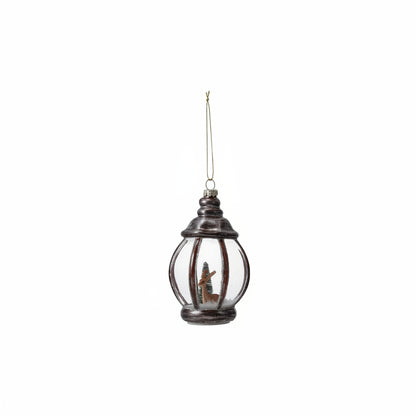 deer in round shaped lantern