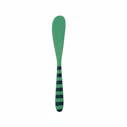 green and blue striped spreader