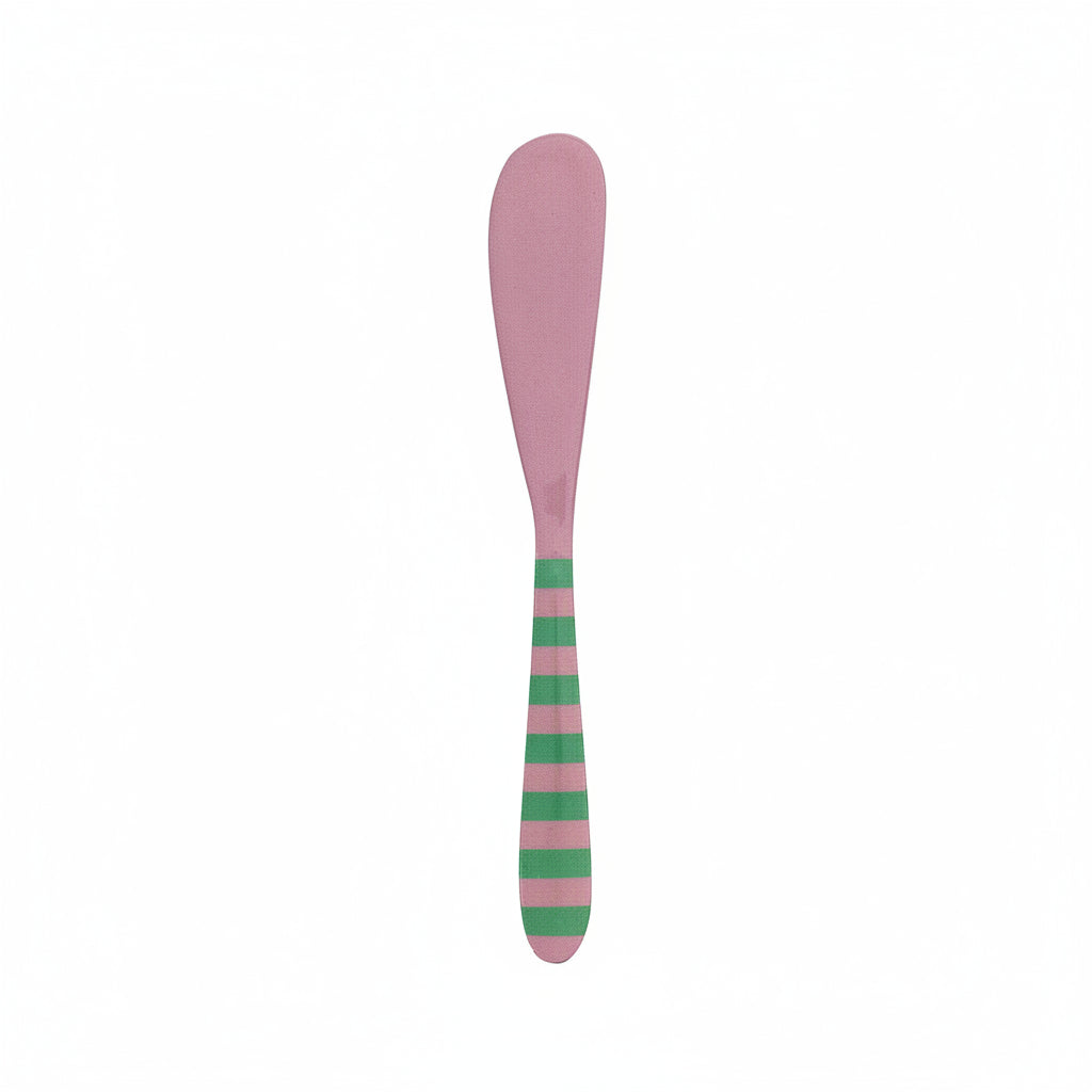 pink and green striped spreader