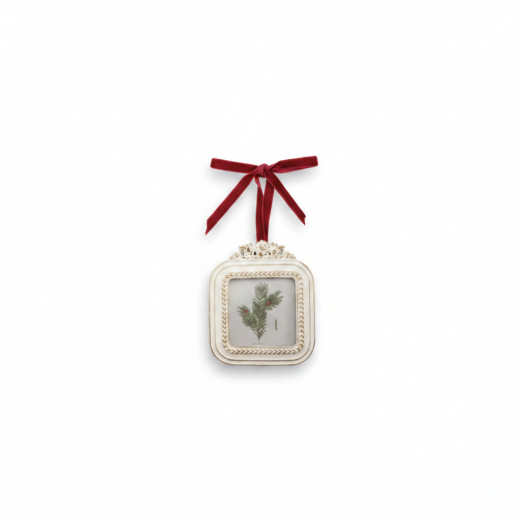 white square frame with pine in frame