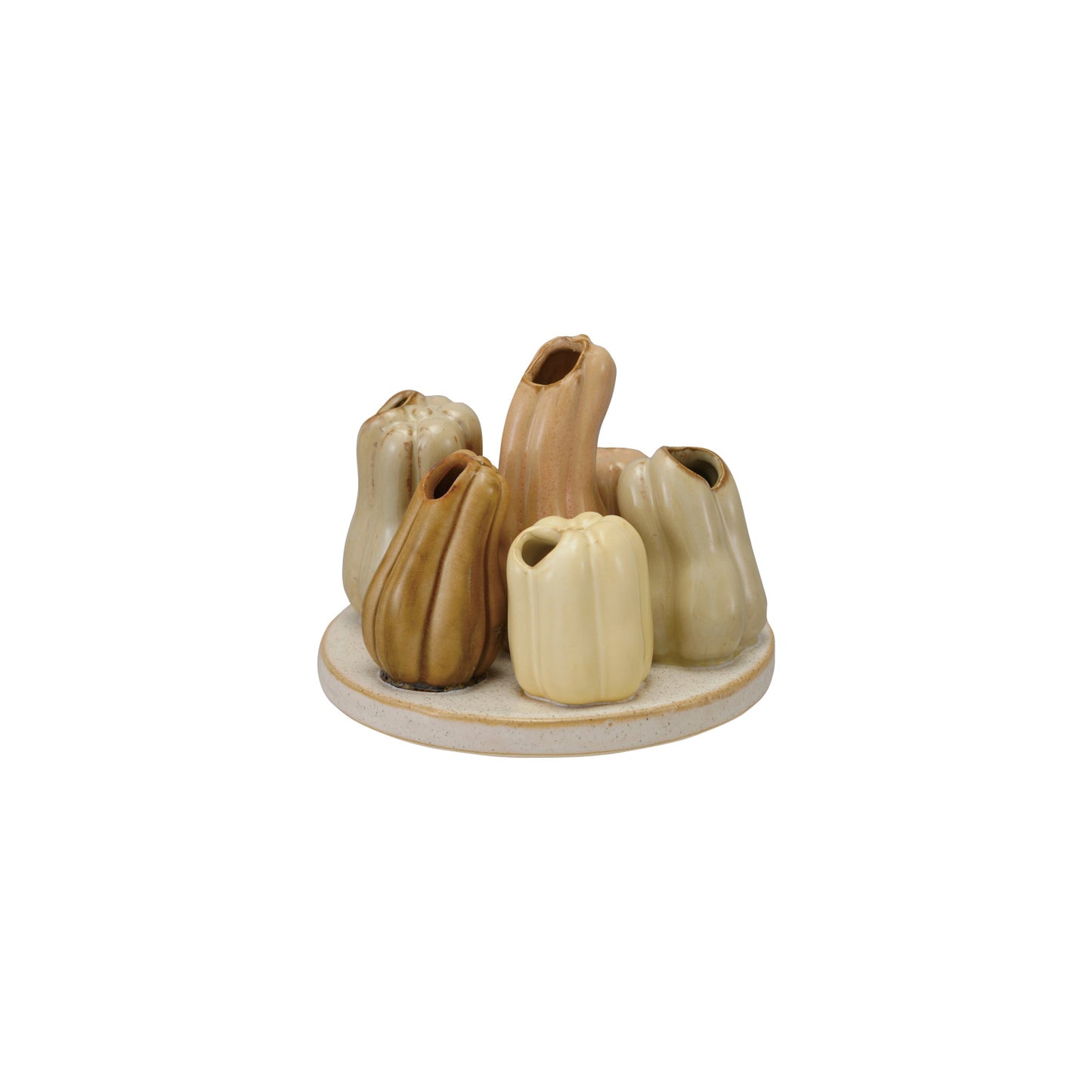 gourd & pumpkin vase on a white background