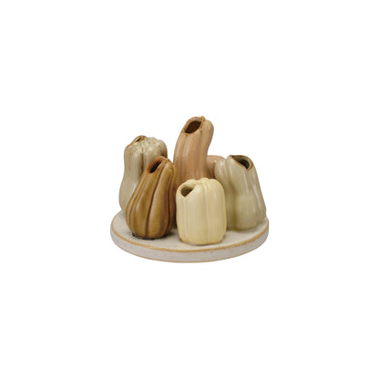 gourd & pumpkin vase on a white background