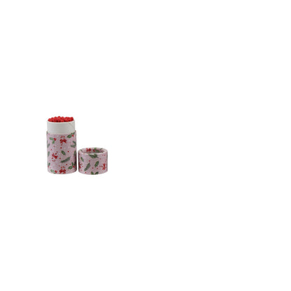 candy cane and holly match tube