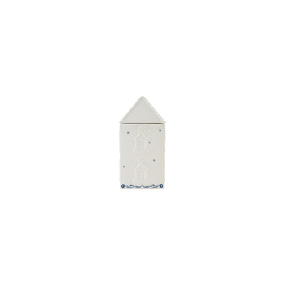 side view of the house shaped cookie jar