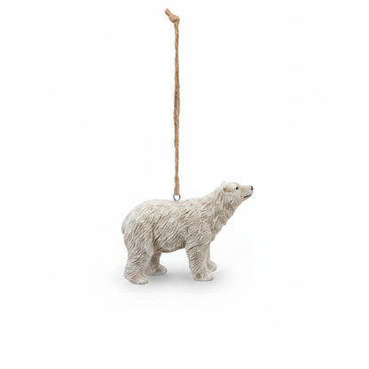 polar bear ornament on a white background
