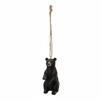 black bear ornament on a white background