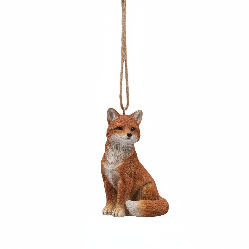 fox ornament on a white background