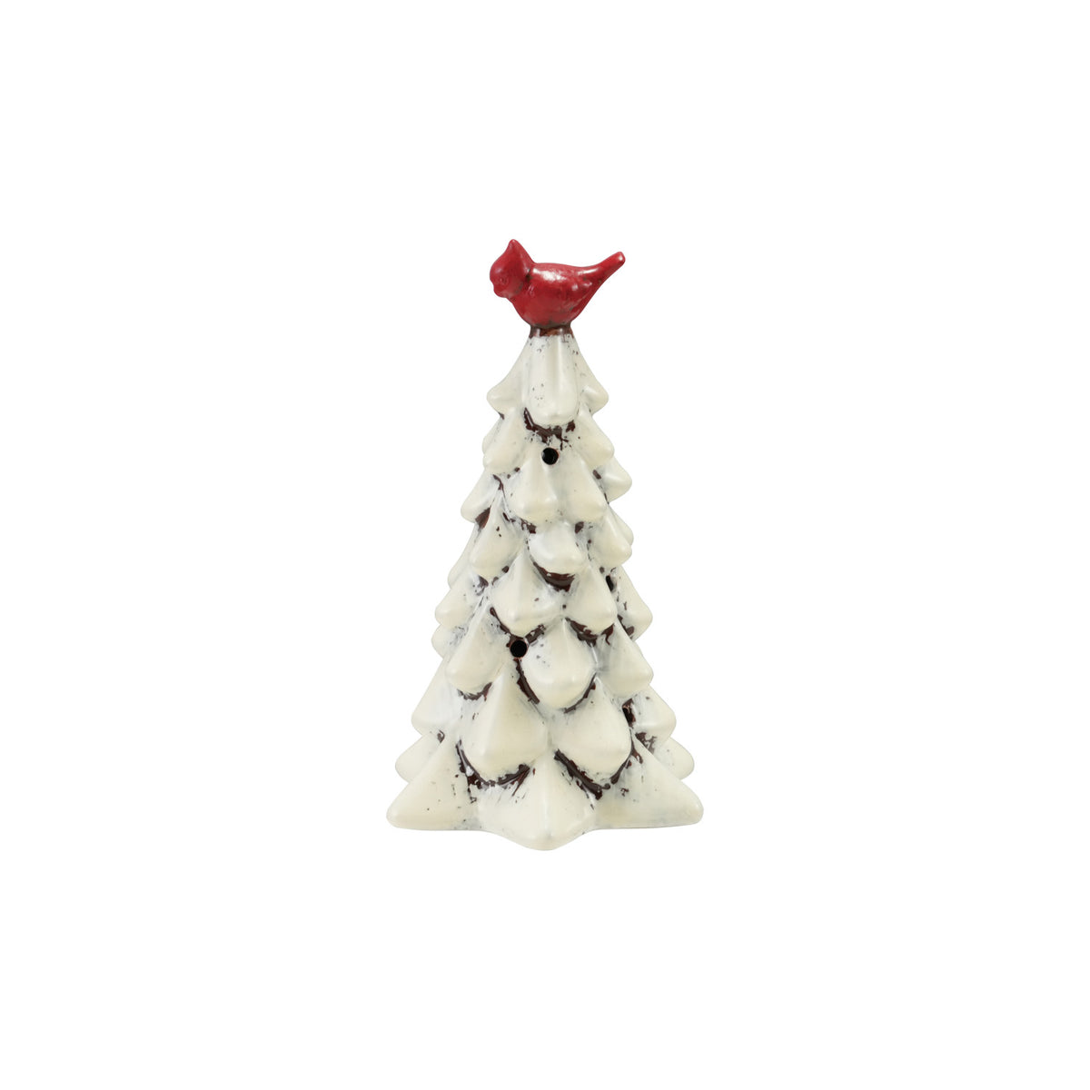 Ceramic Tree with LED Light and red bird on top
