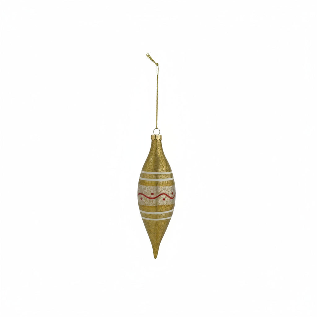 gold and red ornament on a white background
