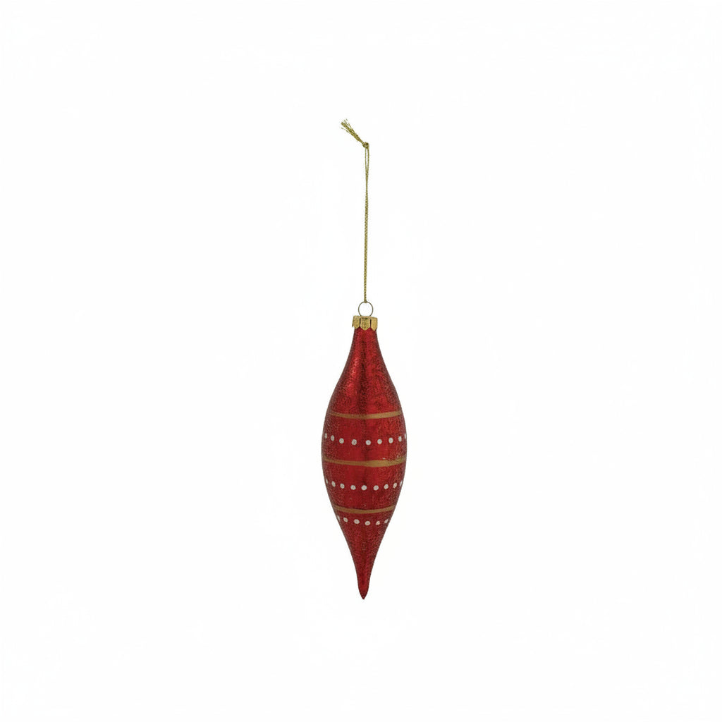 red ornament on a white background