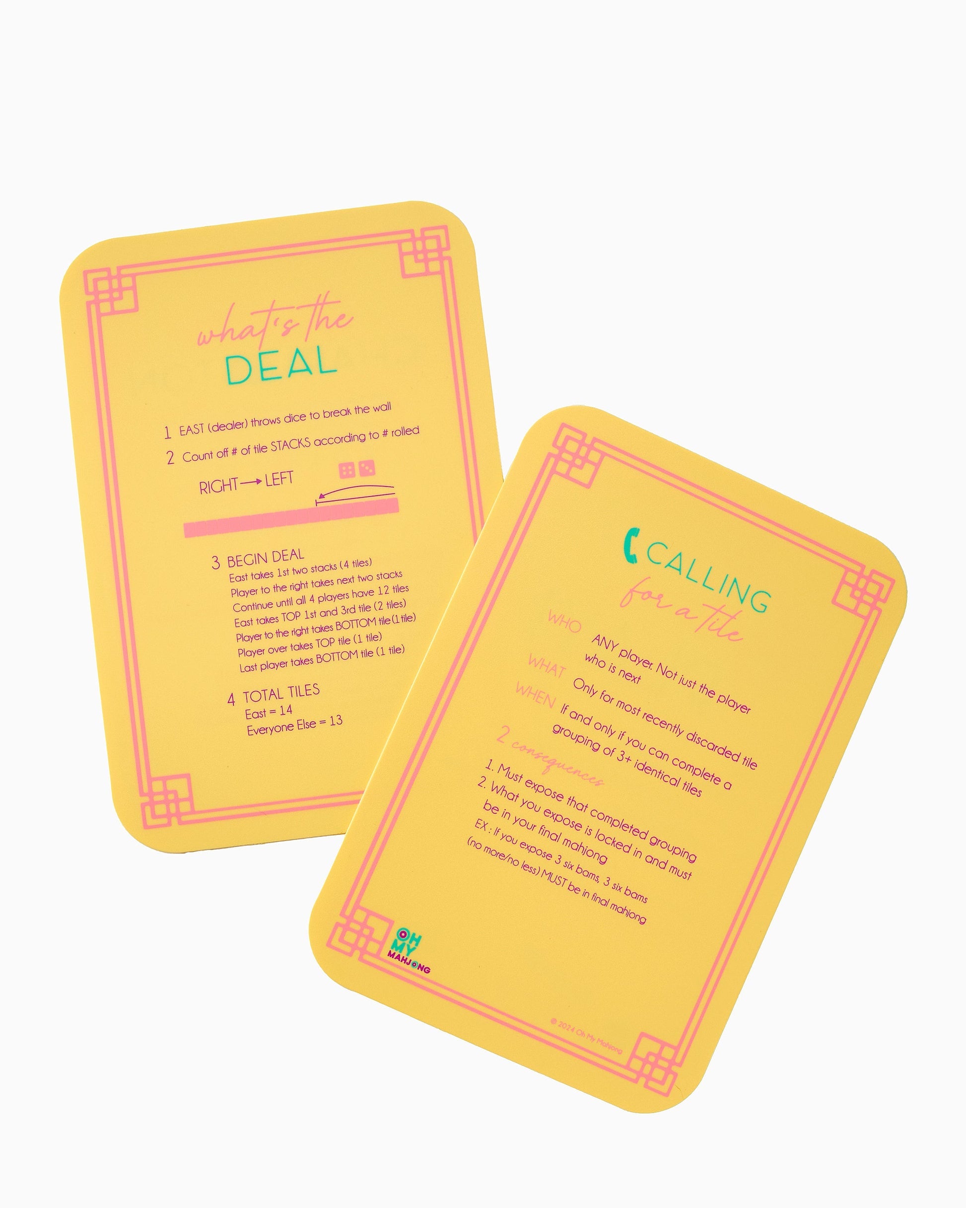back side of yellow shuffler cards