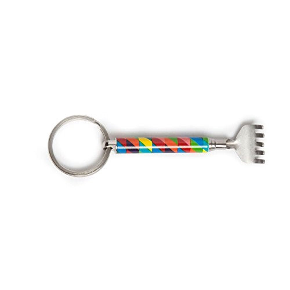 multi colored mini backscratcher on a white background