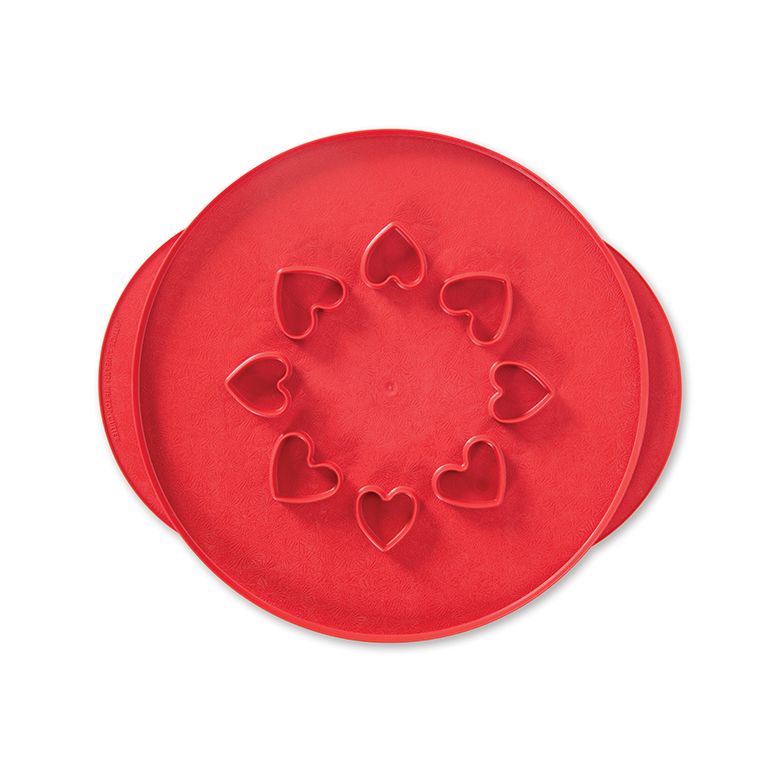 red hearts pie top cutter.