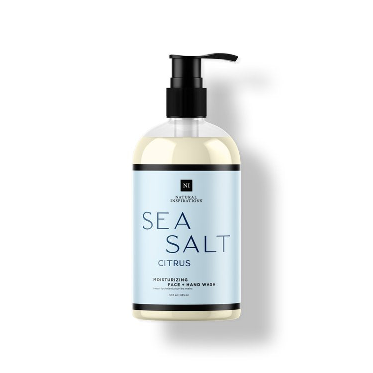 pump bottle of sea salt citrus hand and face wash.