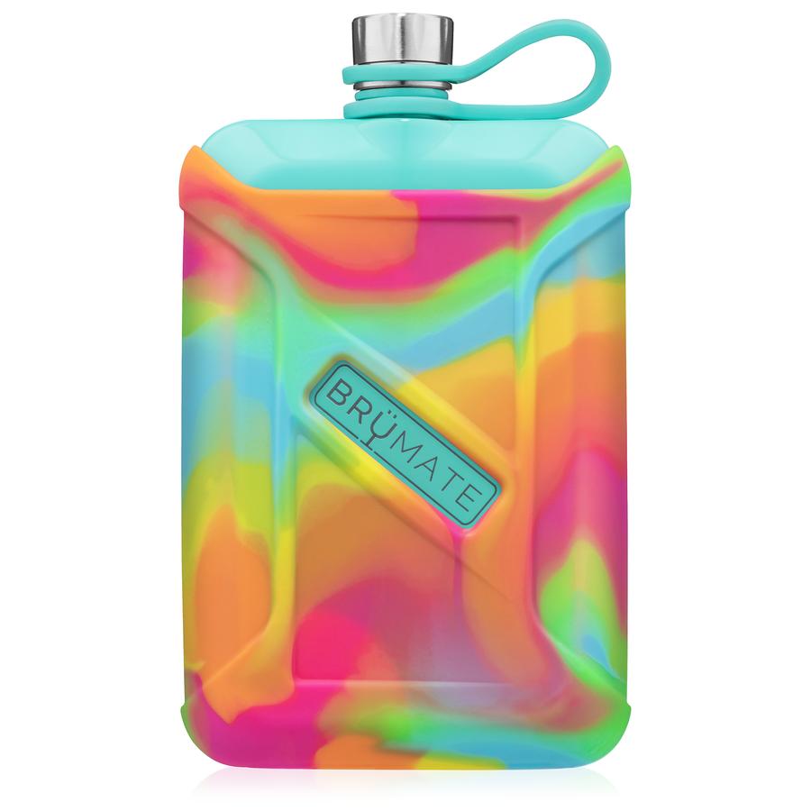 tie dye canteen on a white background