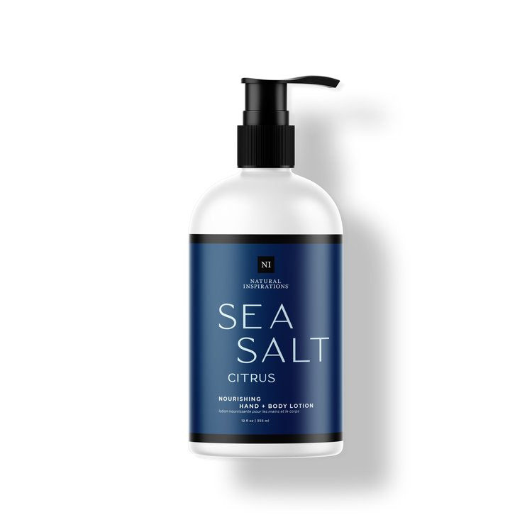 pump bottle of sea salt citrus hand and body lotion.