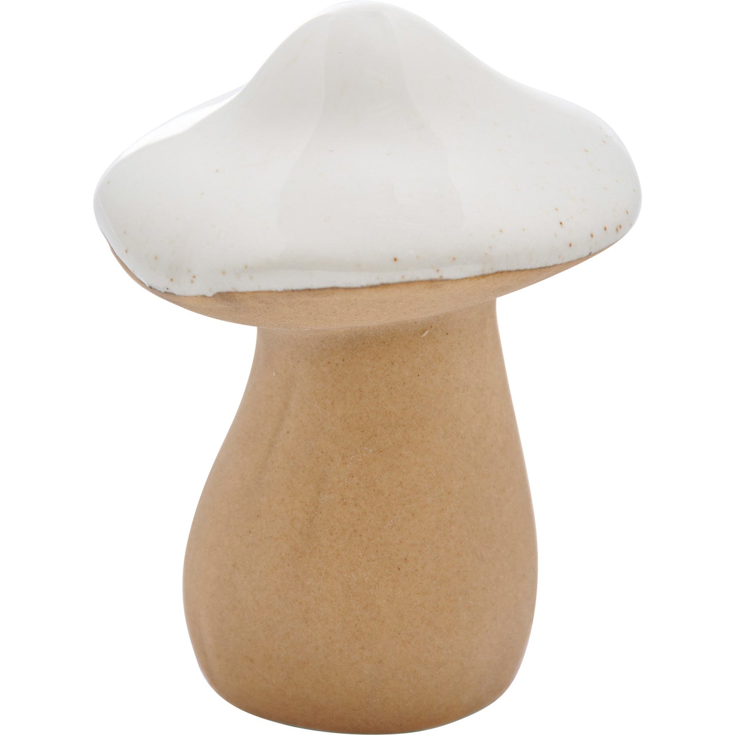 large cone mushroom figurine on a white background
