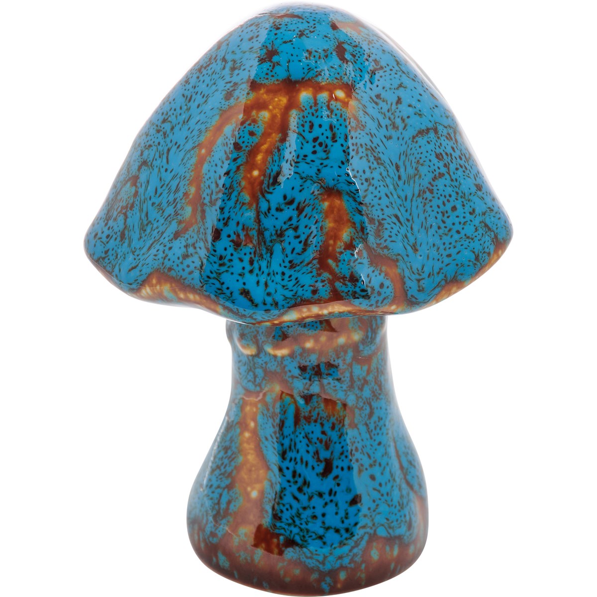 large blue mushroom on a white background.