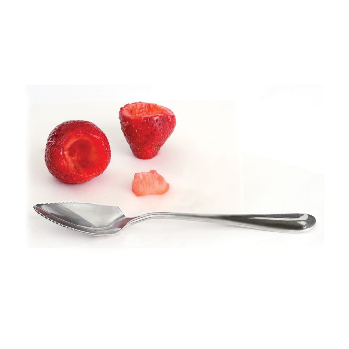 grapefruit spoon with strawberries.