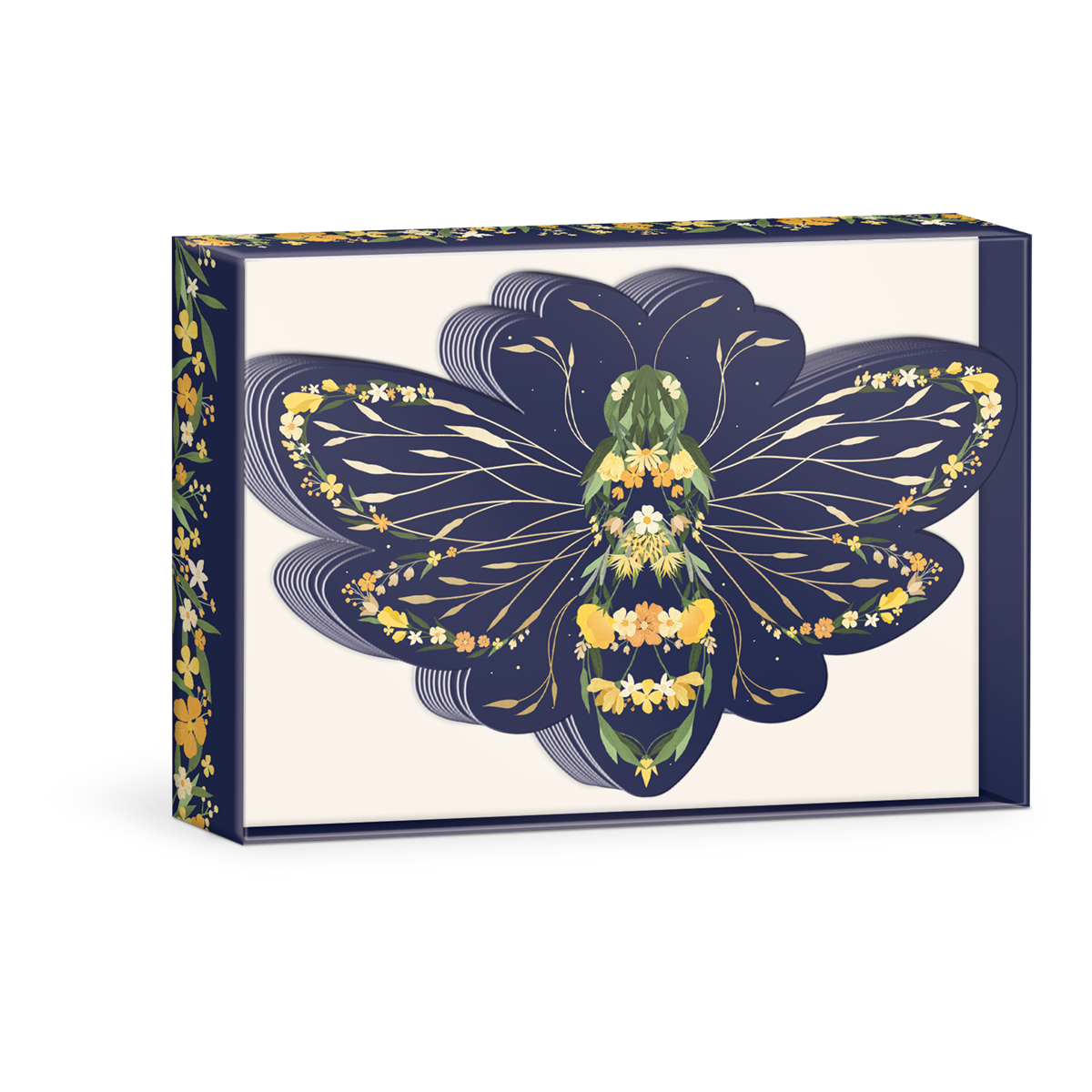 package of the bee note card set on a white background