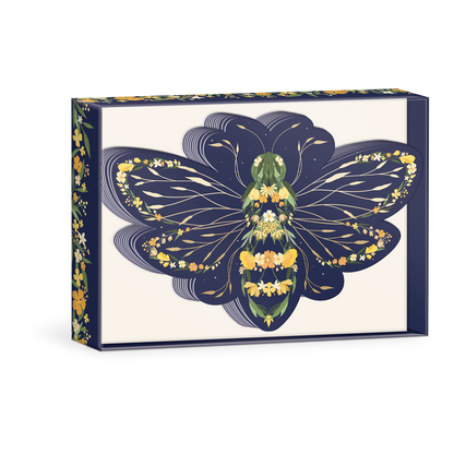 package of the bee note card set on a white background