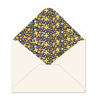 open view of the bee note envelope on a white background