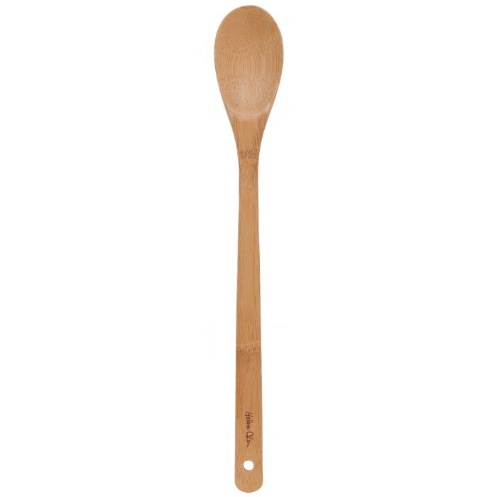 the 15 inch bamboo spoon on a white background