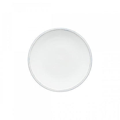 top view of white salad plate.