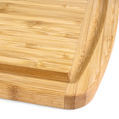 close-up of corner of wood board.