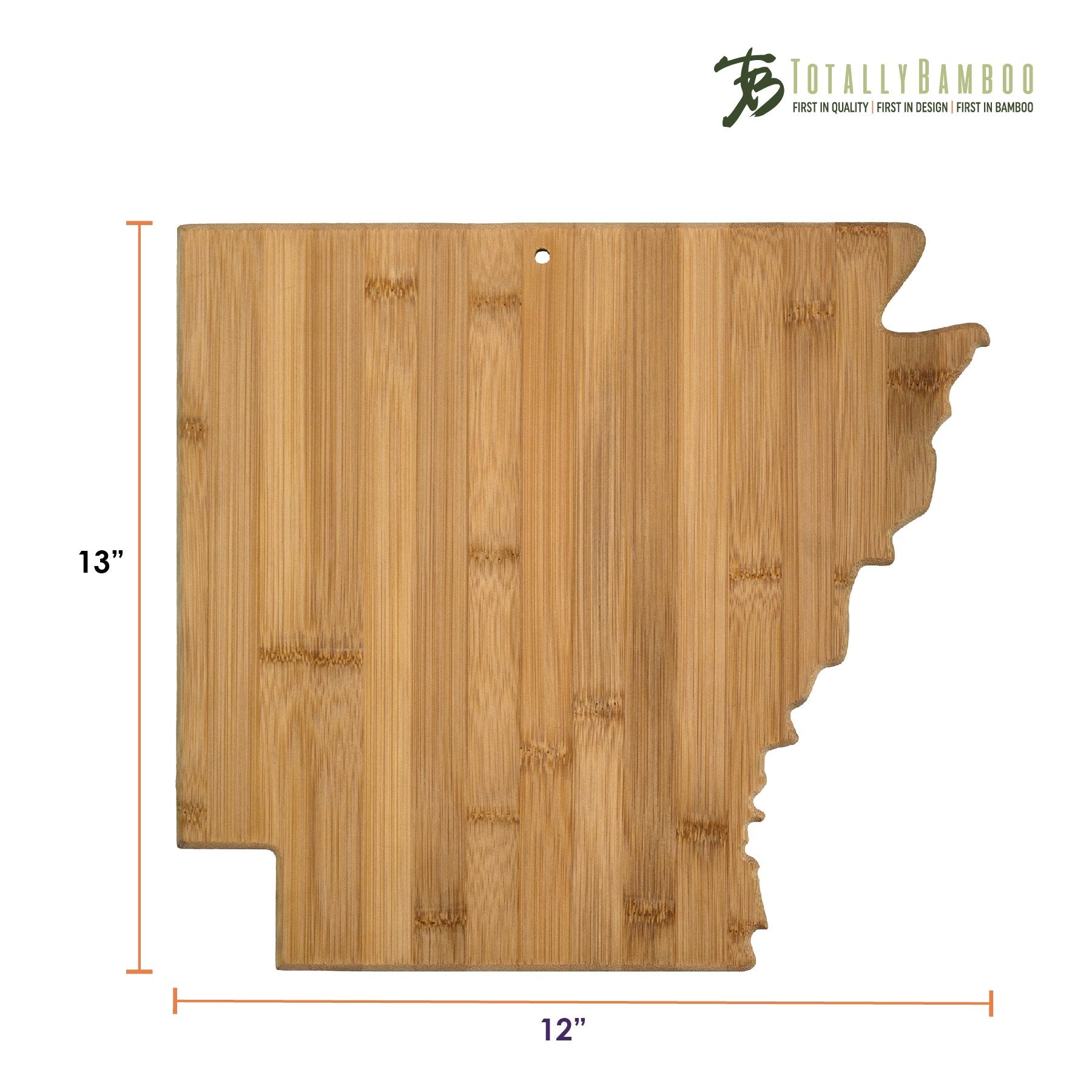 Arkansas shaped board with measurements.