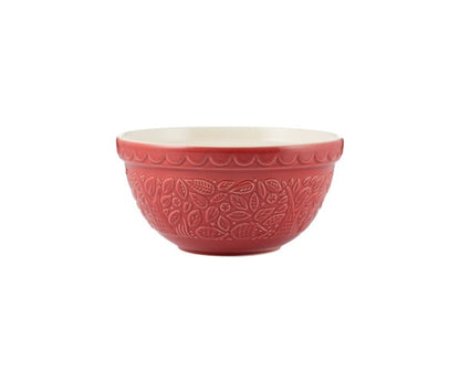 red forest bowl on a white background.