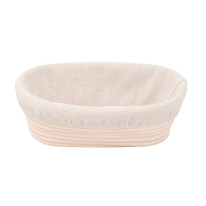the oval bread proofing basket on a white background