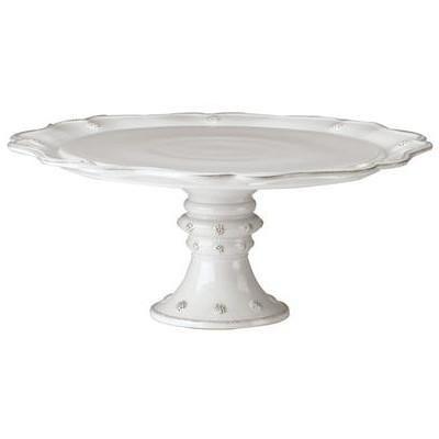 large berry and thread cake stand on a white background