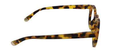 side view of tokyo tortoise stardust glasses on a white background