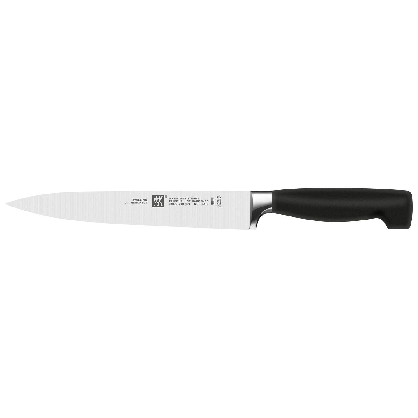 kitchen Carving Knife with black handle on white background