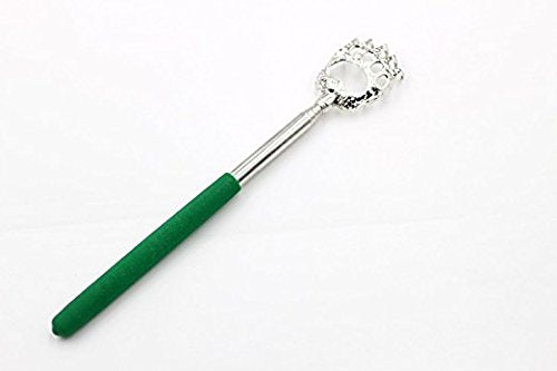 green bear claw back scratcher on a white background