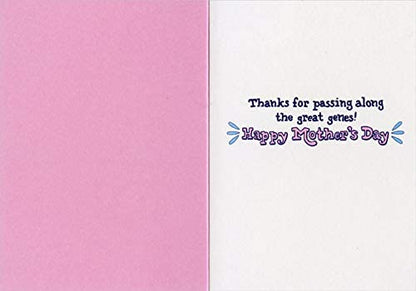 inside view of card is purple on one side and white on the other with text listed in the description