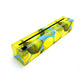 top view of lemons plastic wrap dispenser on a white background