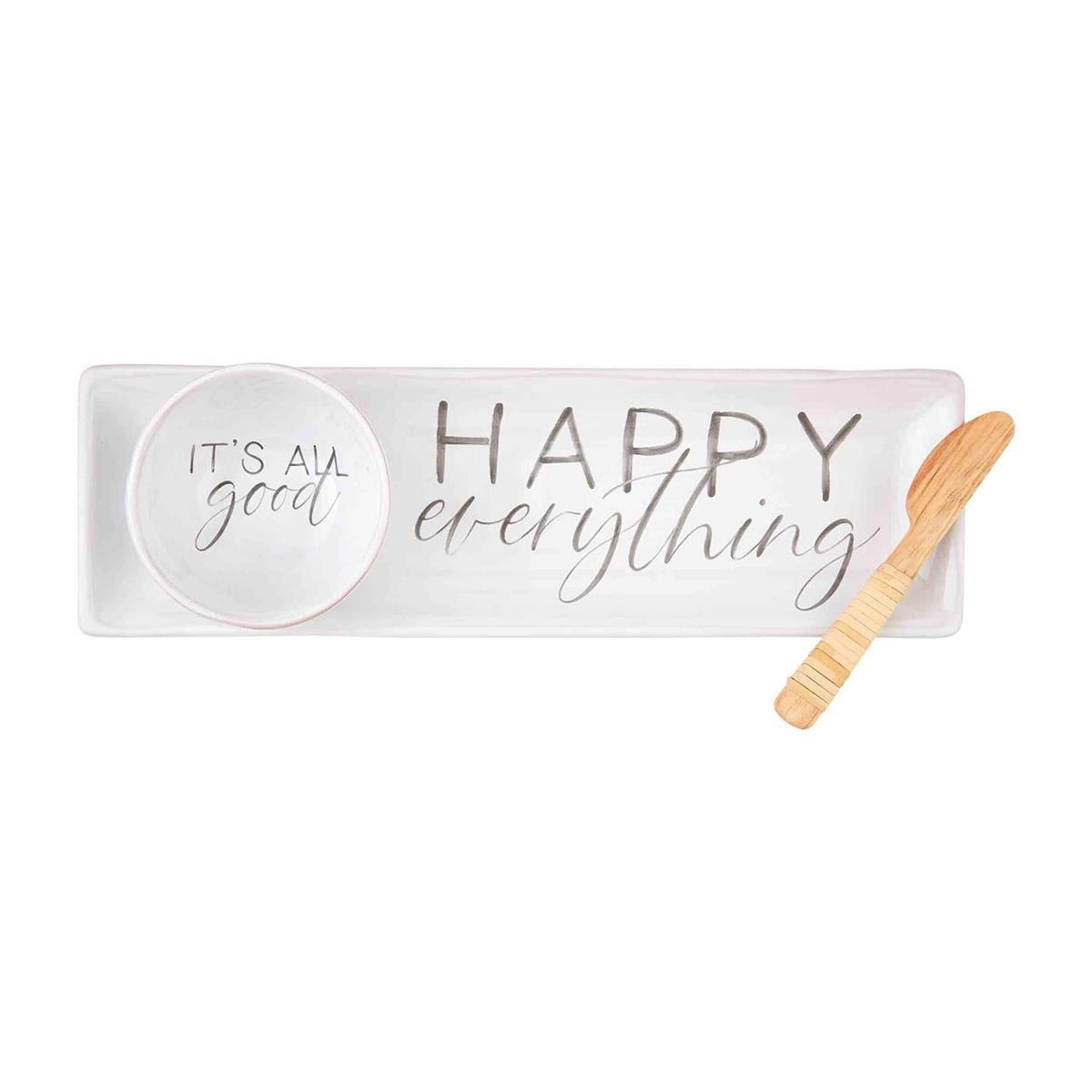 happy everything tray and dip set displayed on a white background