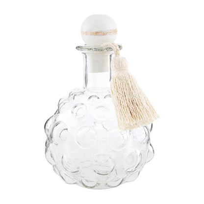 hobnail decanter on a white background