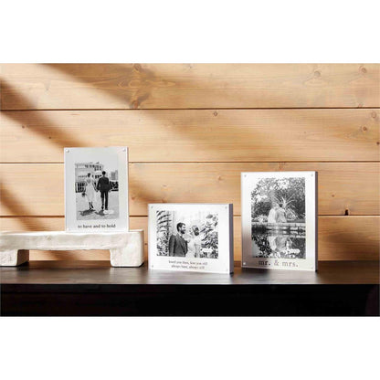 Wood Metal Polaroid Photo Frame - Best Dad Ever Tumbler Wrap