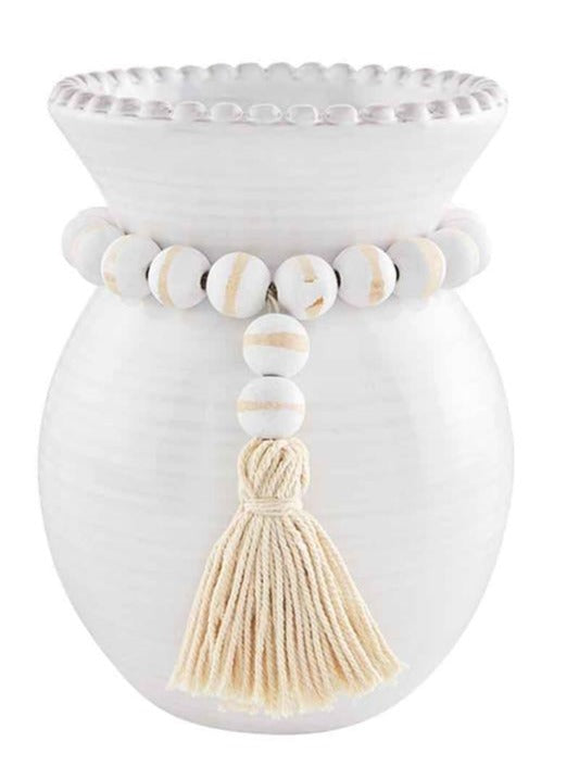 tassel raised dot pendant vases on a white background
