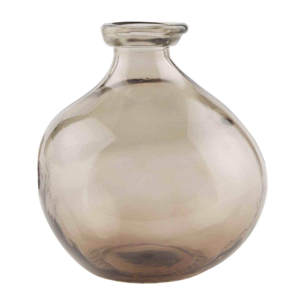 brown spanish glass vase on a white background