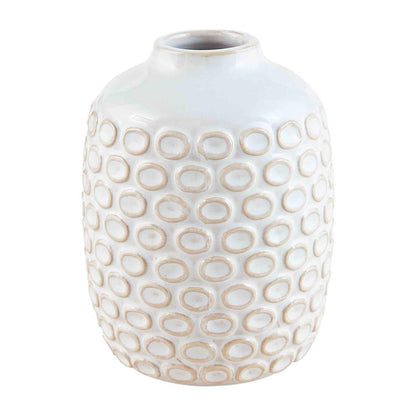 medium vase with circle pattern.
