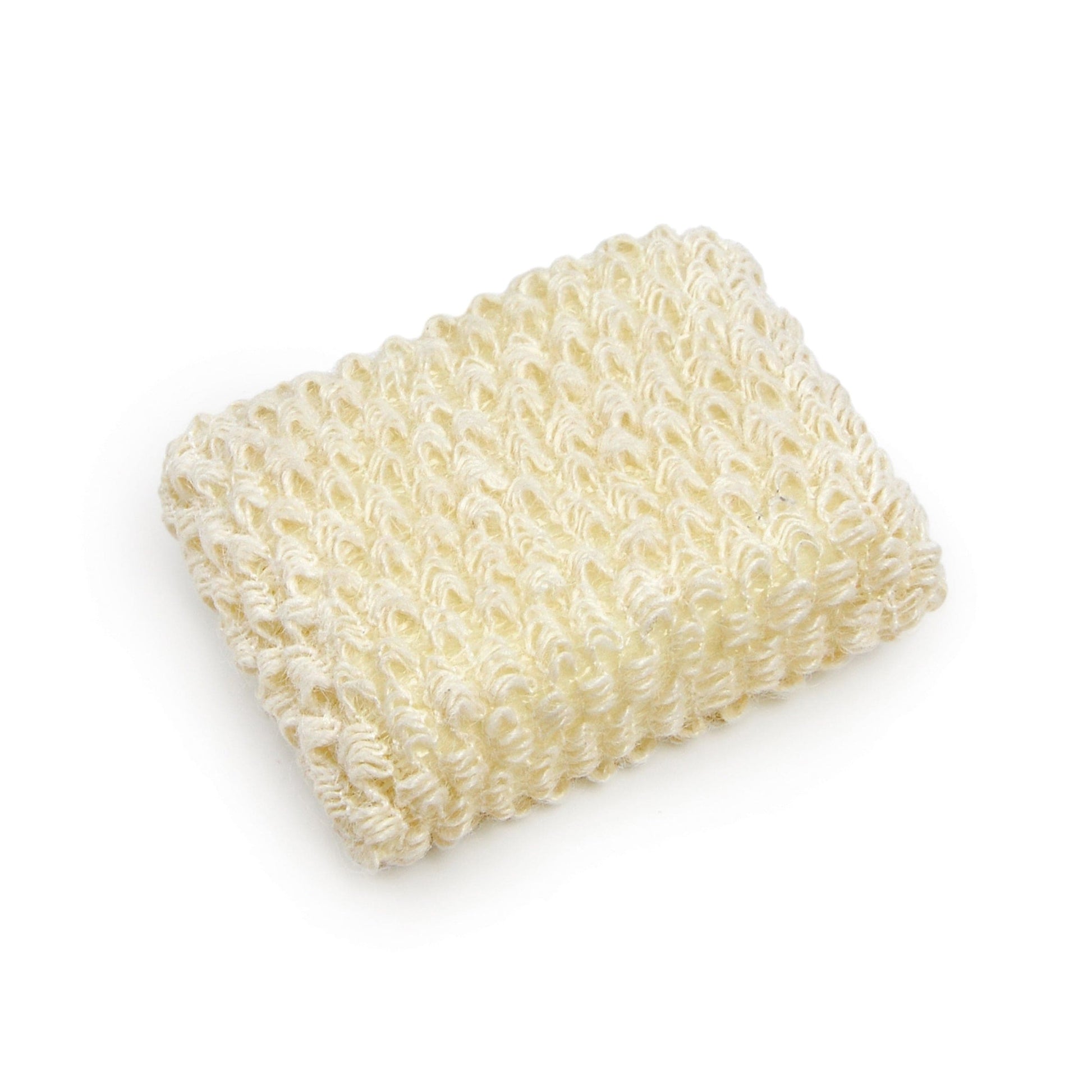 sponge that looks like ramen noodles on a white background.