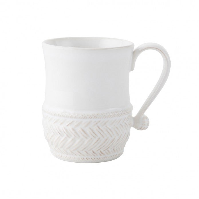 Le Panier Whitewash Ceramic Mug on a white background.